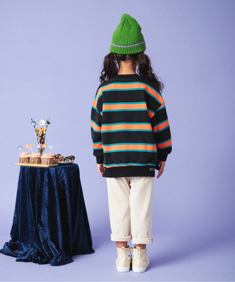 日本 BREEZE - 素色羅紋休閒長褲-象牙白