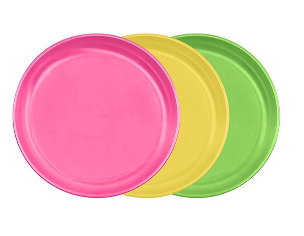 美國 green sprouts - 小綠芽學習餐具/外出攜帶食物盤3入組-粉紅組