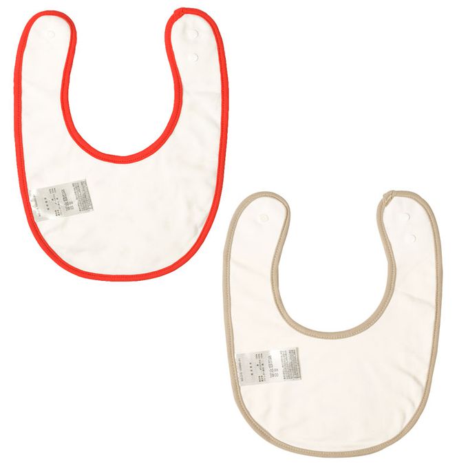akachan honpo - 圍兜2件組-史努比-米白色 (70~80cm)