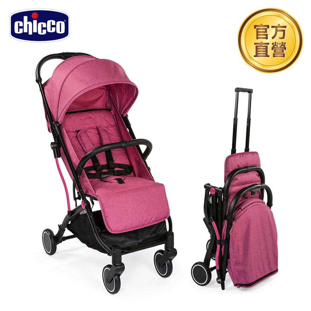 義大利 chicco - Trolleyme城市旅人秒收手推車-泡泡糖紫