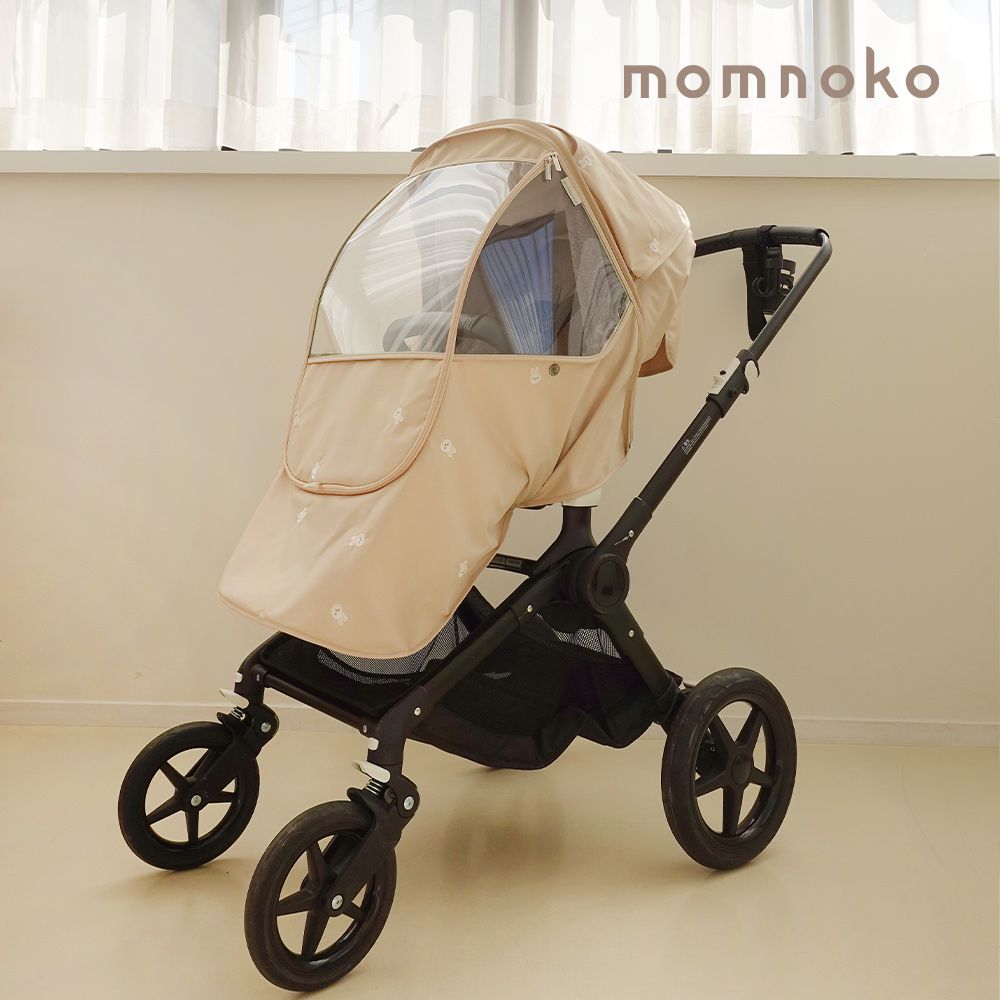 防風防蚊二合一推車罩 - 米色白兔