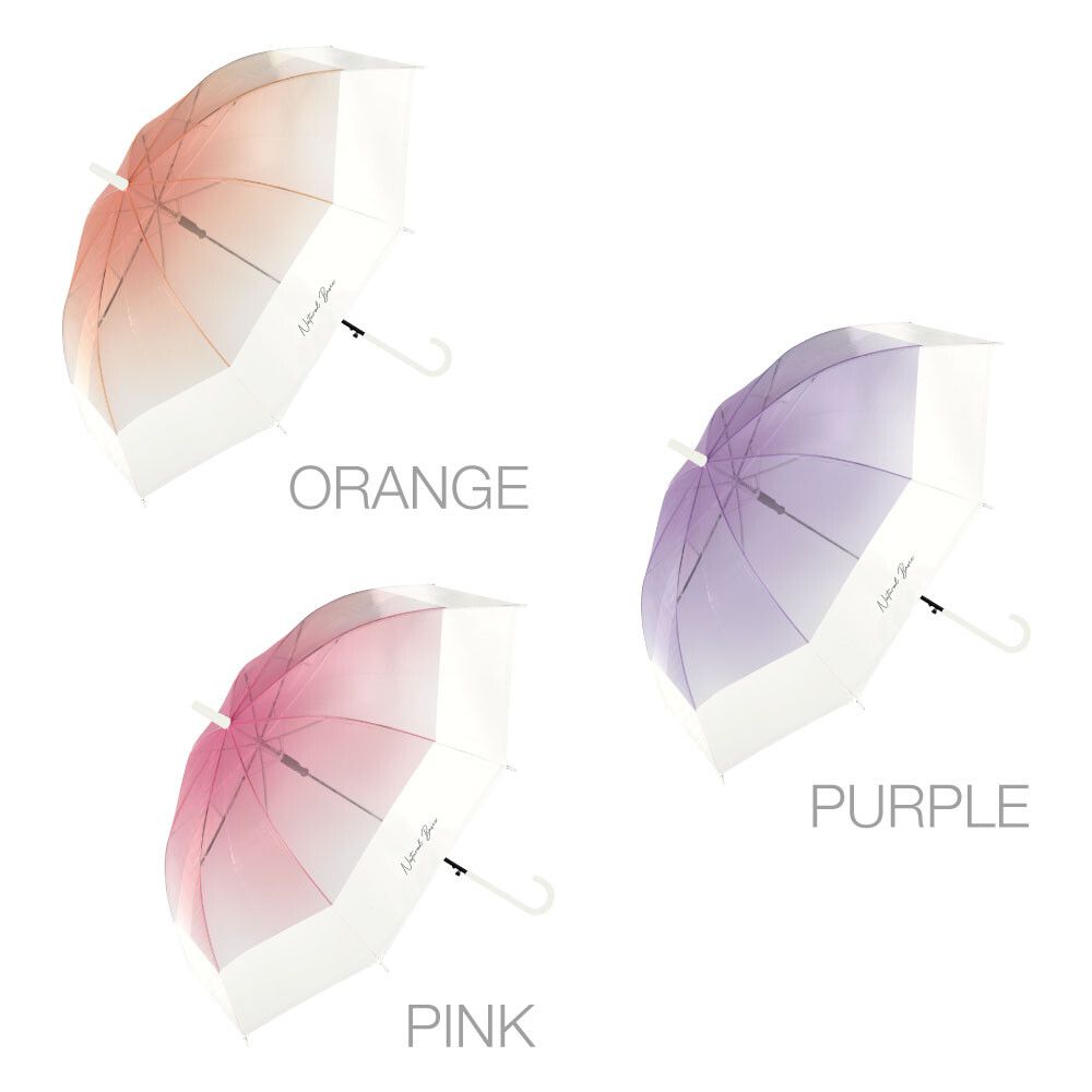 日本中谷 - [日雜推薦] 空氣感漸層透明傘/雨傘-簡約黑 (傘骨60cm)