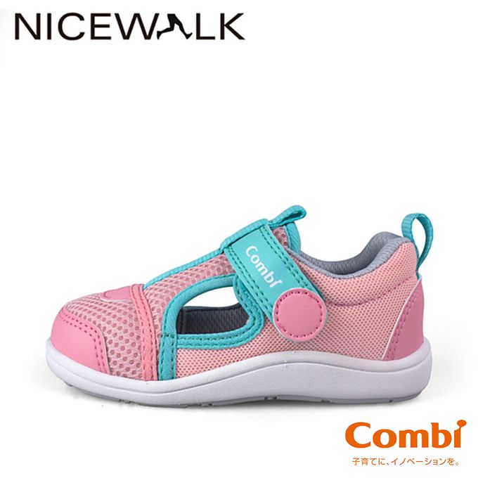 日本 Combi - COMBI醫學級NICEWALK兒童成長機能鞋(寶寶段)-休閒鞋-粉