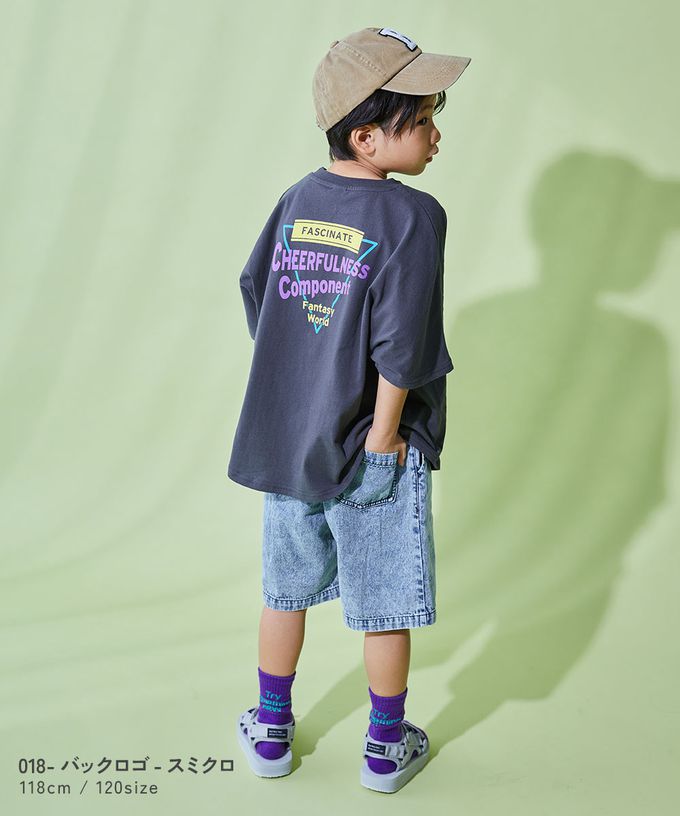 日本 devirock - 100%棉 帥氣印花寬版落肩T恤-紐約老虎-白