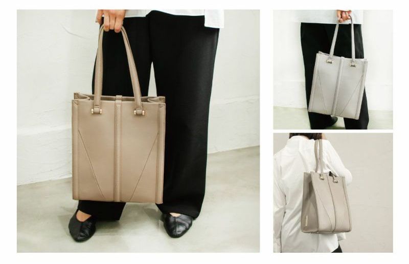 日本 FIRANO - 直式收納俐落2WAY托特包-黑 (33x28x13cm)