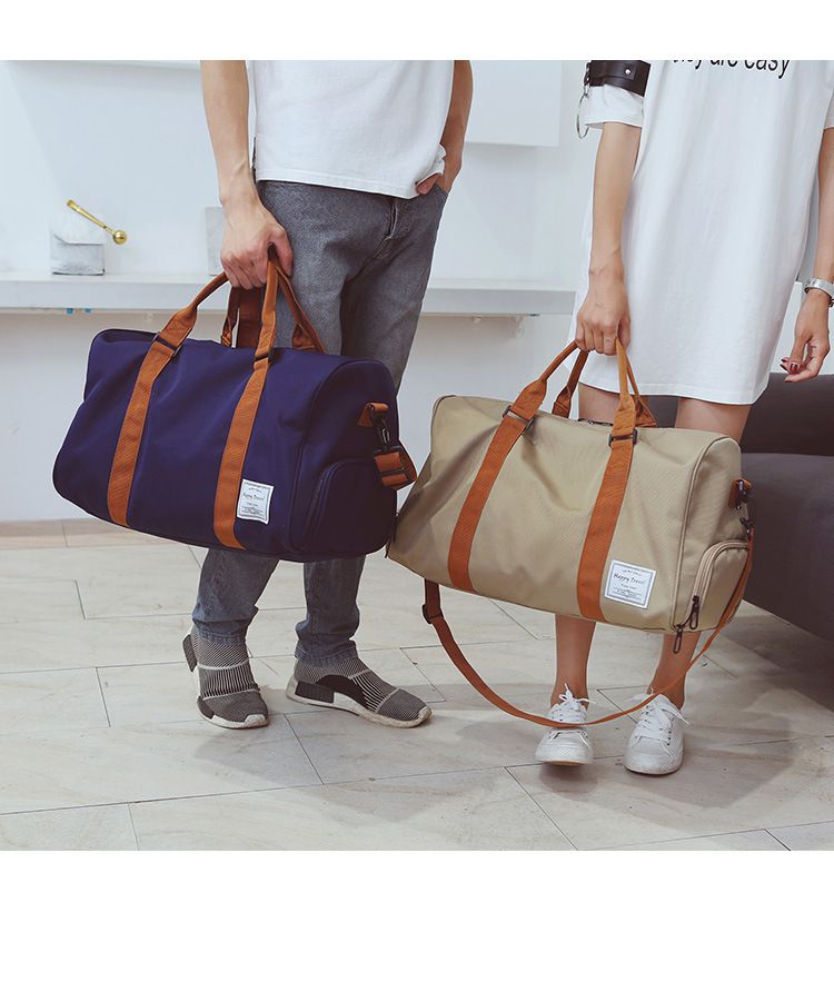 牛津布2way側背包-卡其棕