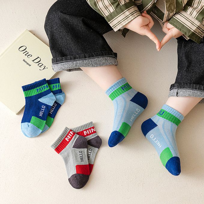 腳ㄚ子 - 幼/兒童透氣網眼襪 童襪 襪子 棉襪 兒童襪-hello