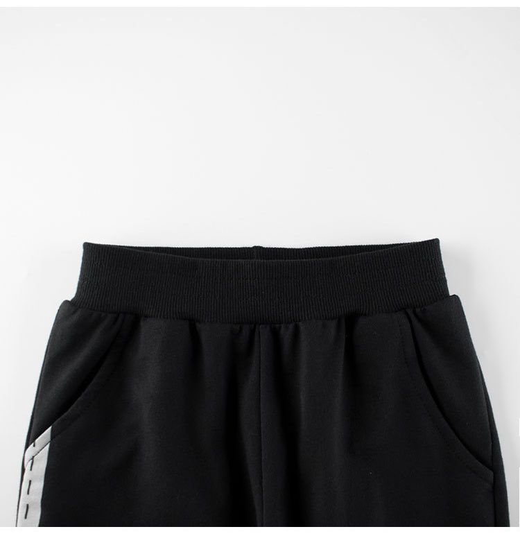 純棉長褲-高級跑車-黑色