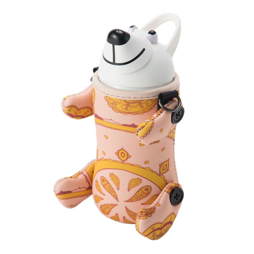 日本Thermo mug - 動物造型不鏽鋼水壺-黃色轉轉熊 [季節限定款] (380ml)