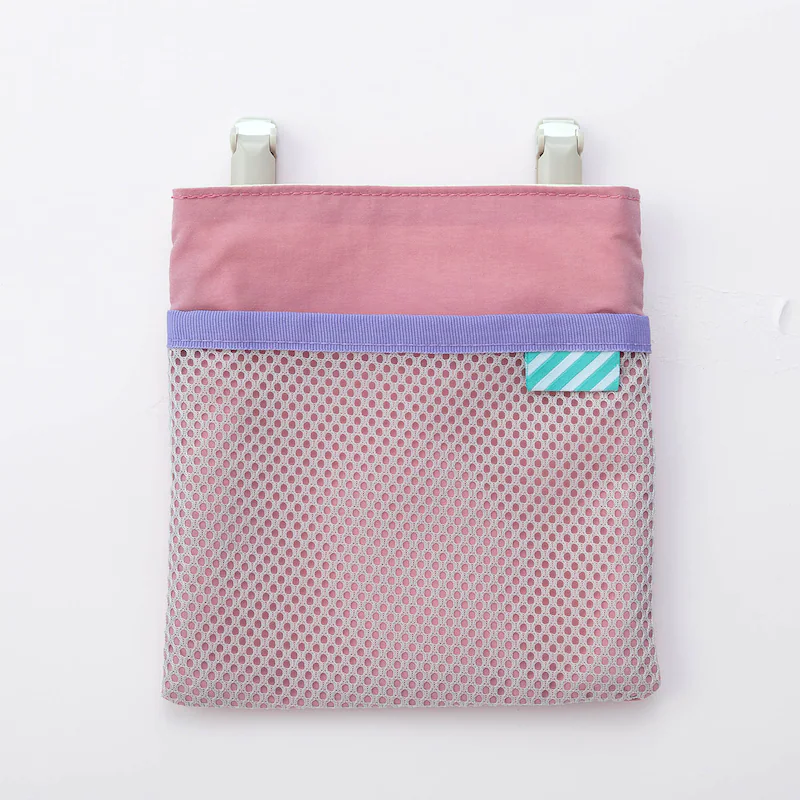 日本千趣會 - 聯名設計款 撥水加工活動式收納口袋-深藍 (13x14x1cm)