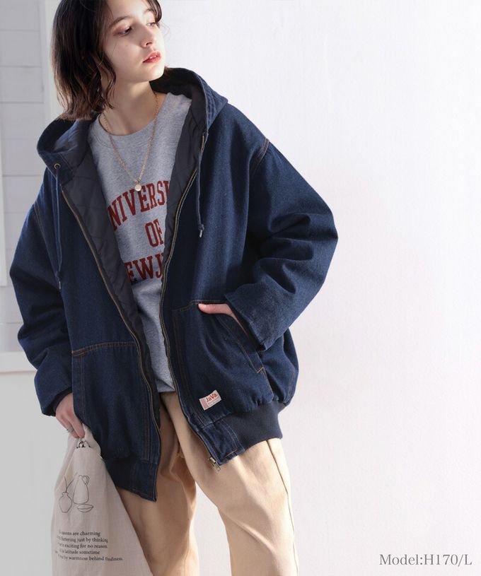 日本 Classical Elf - Java 百搭鋪棉休閒連帽外套-黑