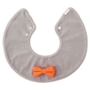 MARLMARL - 微笑圍兜兜-啾啾玩具系列-橘領結 (脖圍25-28cm)