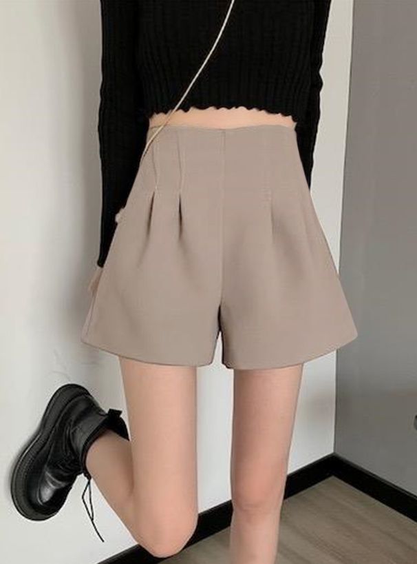 日本 GRL - 熱銷款百搭顯瘦短褲-深可可