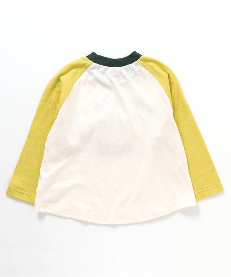 日本 BREEZE - 刺繡徽章撞色長袖上衣-熊貓-炭黑