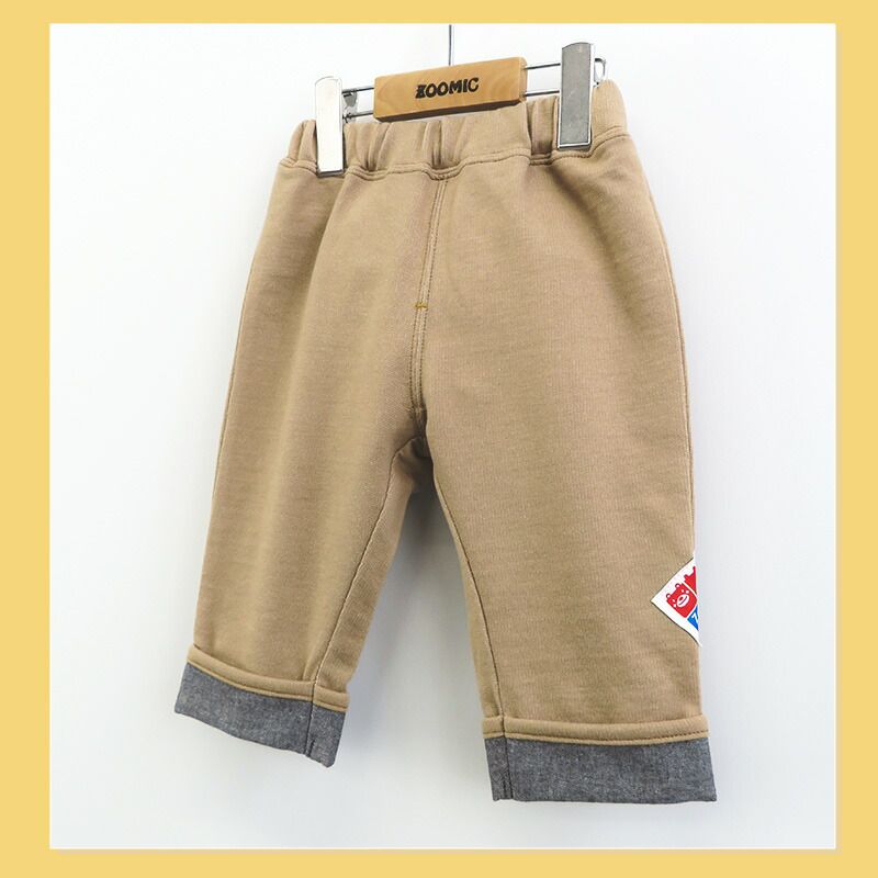 日本 ZOOLAND - 萌系反摺休閒七分褲-披薩口袋-海軍藍