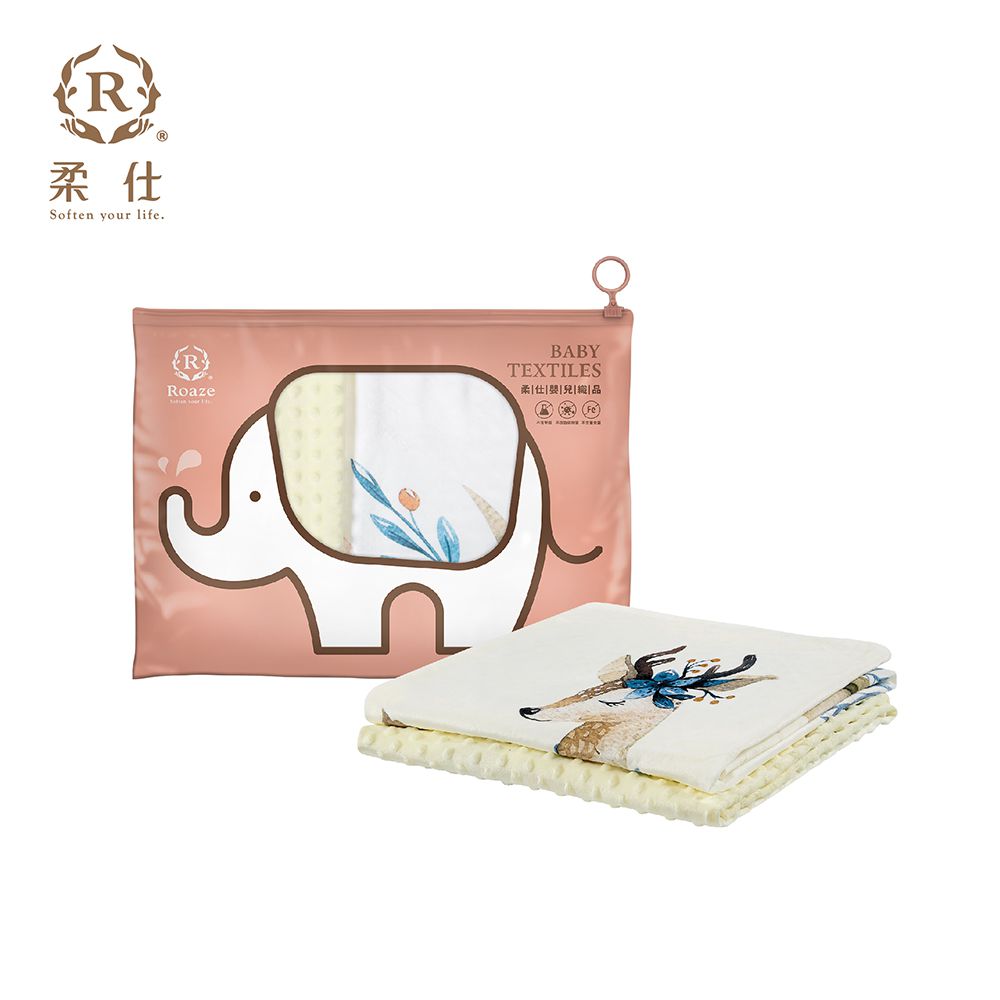 【Roaze】舒眠豆毯 (薄)-優雅花鹿 袋裝