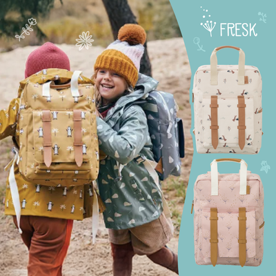 高顏值北歐風格【荷蘭 FRESK】 超輕量防潑水兒童後背包