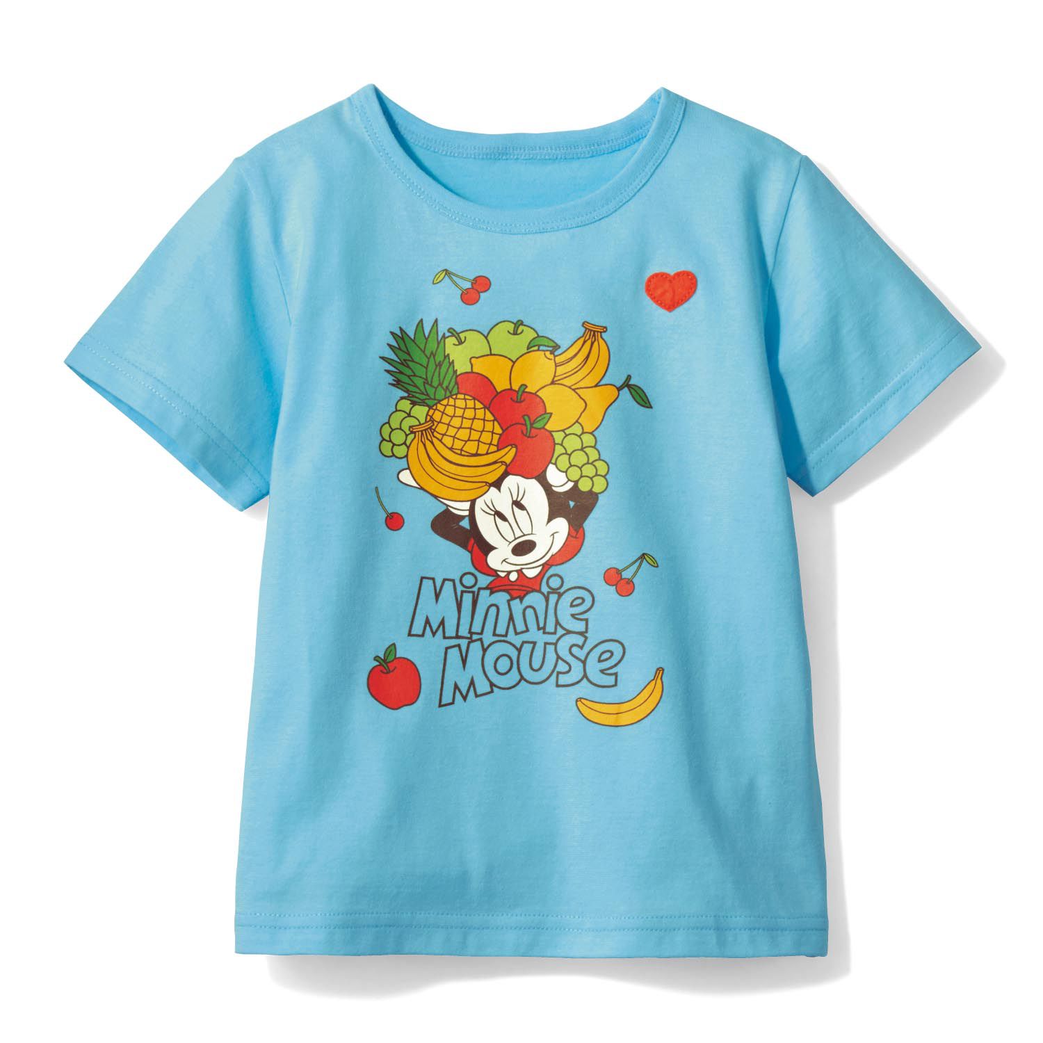 日本千趣會 - 迪士尼印花短T-米妮與水果-水藍