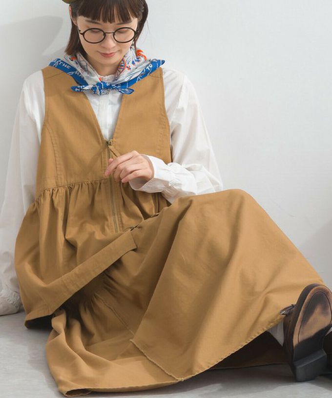 日本 Lupilien - 厚磅立體感線條澎澎長裙(附口袋)-黑色丹寧