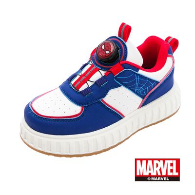 漫威MARVEL - 蜘蛛人 童鞋 輕量旋轉扣休閒鞋 MNKB55206-減緩跑步壓力輕量鞋底-藍白-(中大童段)
