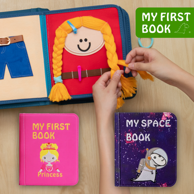 幼兒早教必備【MY FIRST BOOK】蒙特梭利手工布書