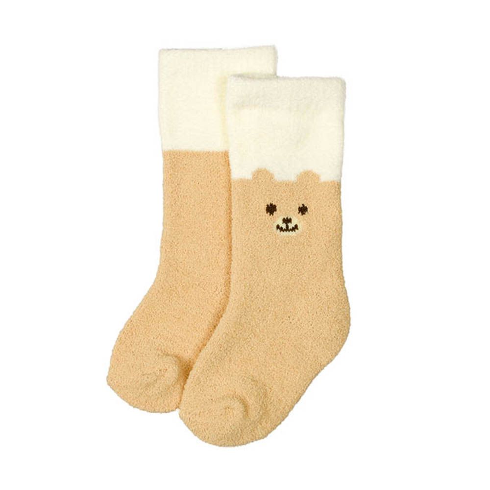 新生兒蓬鬆長統襪-咖啡色 (7~9cm)