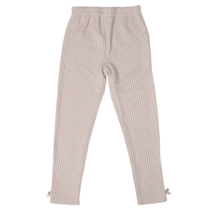 akachan honpo - 麻花針織合身褲-灰色