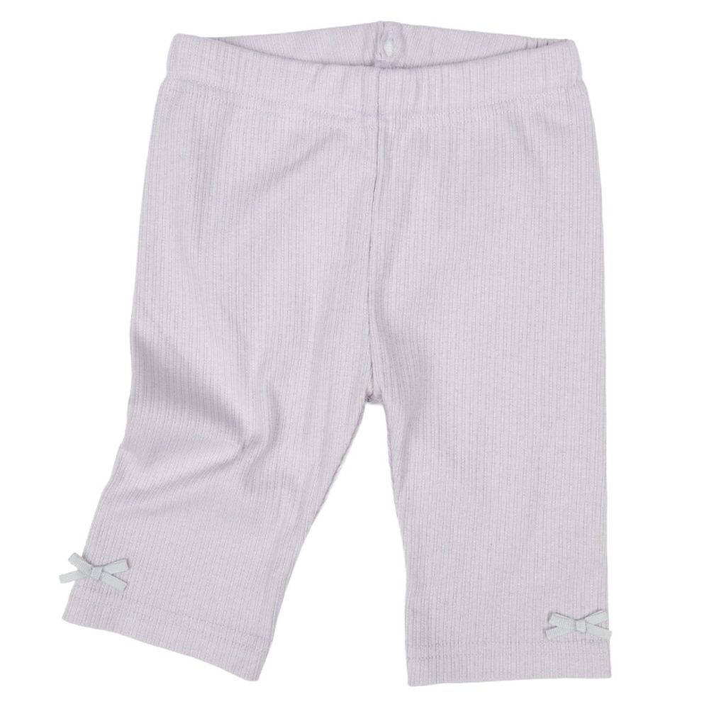 5分內搭褲-羅紋緹花-灰色