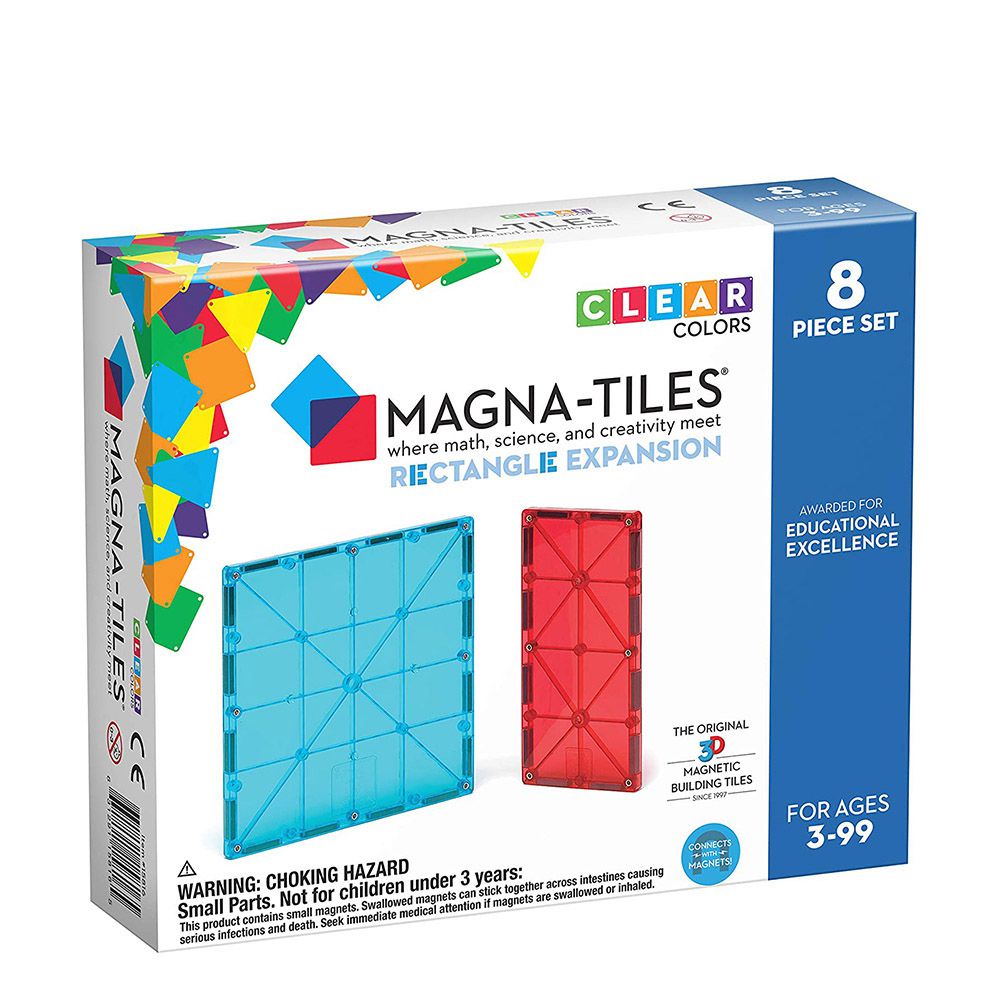 Magna-Tiles® - 磁力積木-方形補充套組(8入)