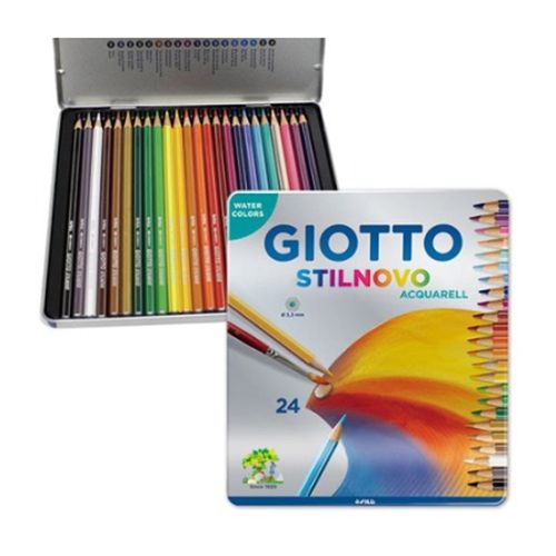 義大利GIOTTO - STILNOVO 水溶性彩色鉛筆(24色) 鐵盒