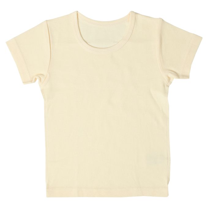 akachan honpo - 短袖圓領速乾上衣-2件組 素面-咖啡色