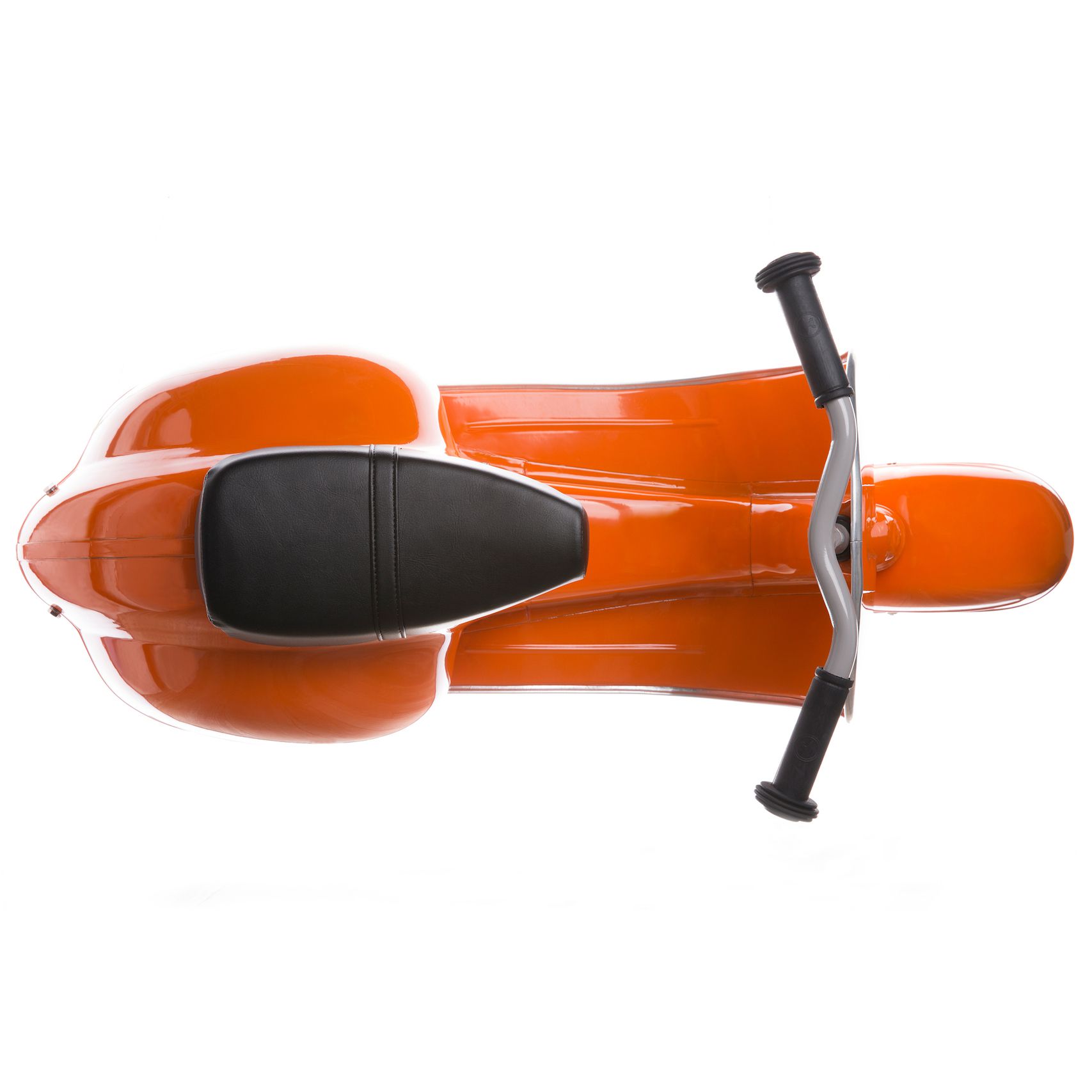 義大利Vespa - 【超值兩台組】迷你Vespa電動玩具車靠背款-白+Ambosstoys PRIMO經典偉士牌復古造型滑步車-香橙橘