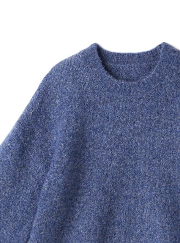 日本 GRL - 羊毛混柔軟短版毛衣-葡萄紫 (F)