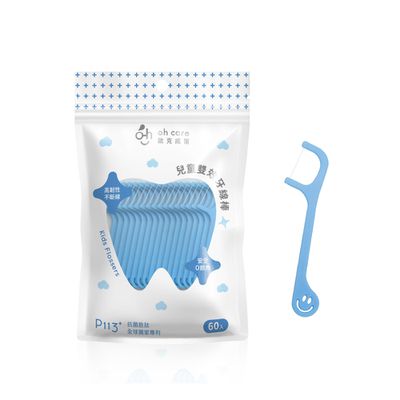 oh care 歐克威爾 - P113+ 雙效兒童牙線棒60入/袋