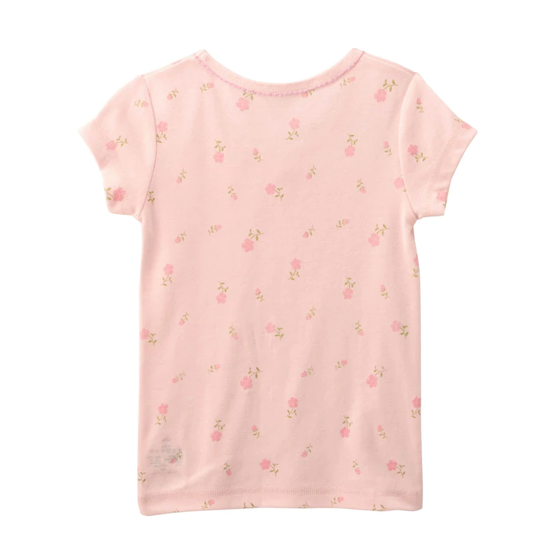 日本千趣會 - 超值內衣三件組 (短袖)-碎花-綠粉米