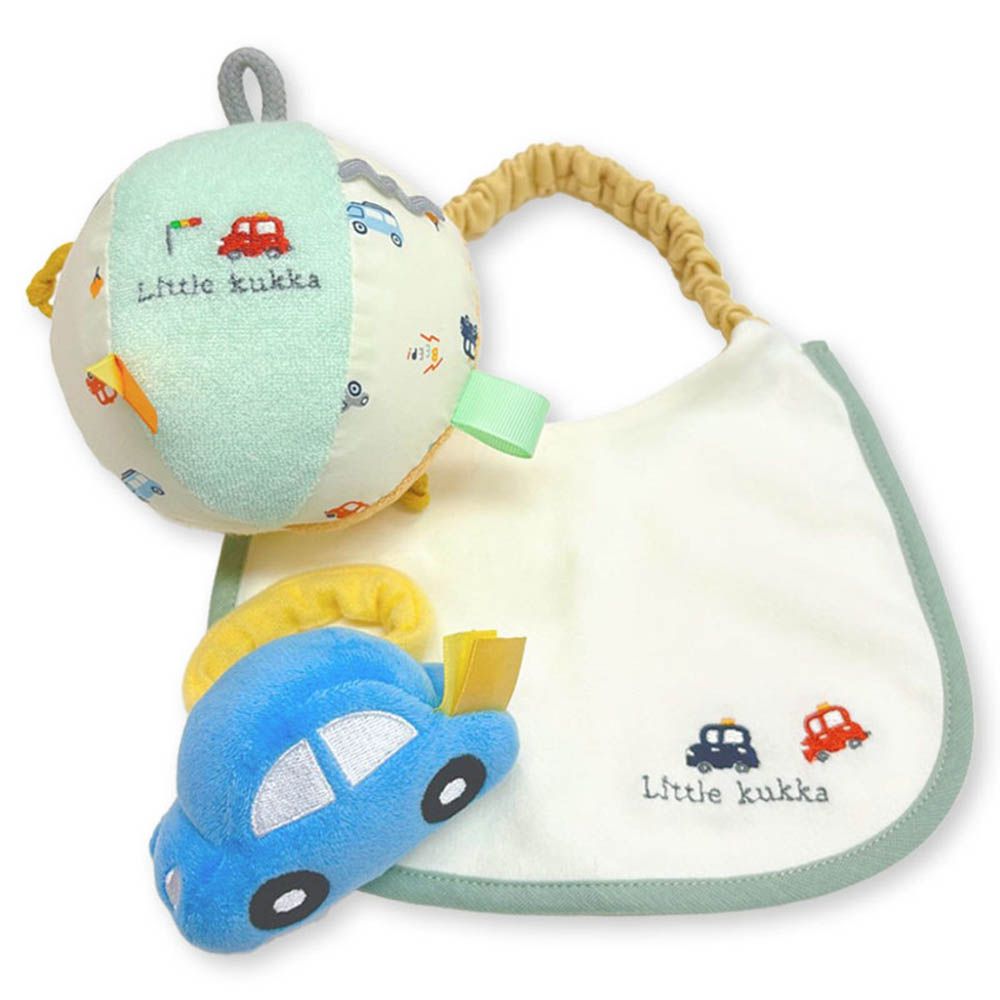 Little Kukka嬰兒禮盒汽車-淺綠色
