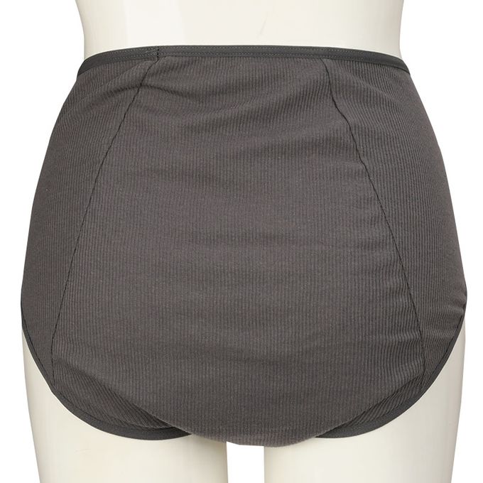 akachan honpo - 產後護理羅紋內褲-2件組-深灰色 (M~L)