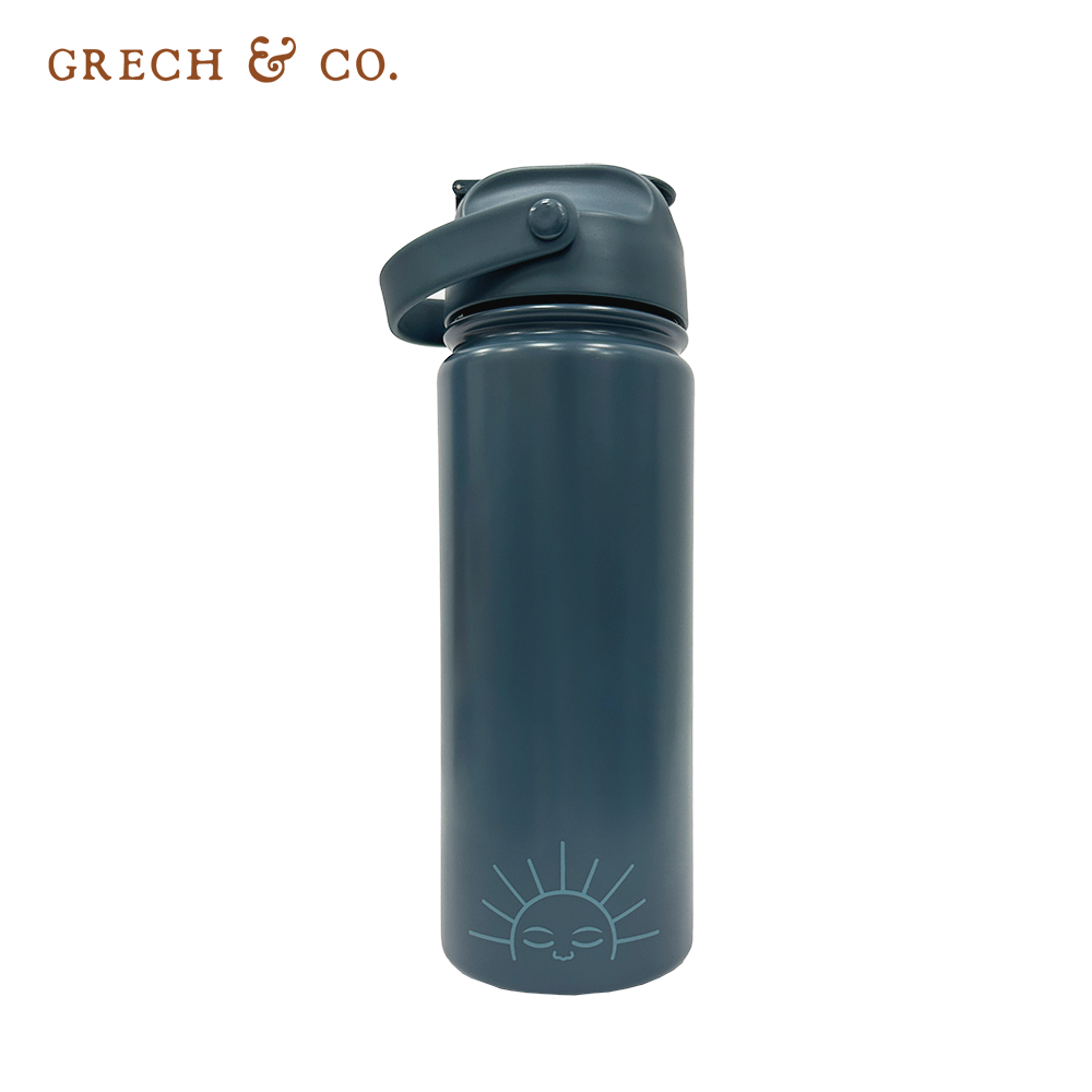 丹麥Grech&Co. - 不鏽鋼吸管水壺-海霧藍 (540ml)