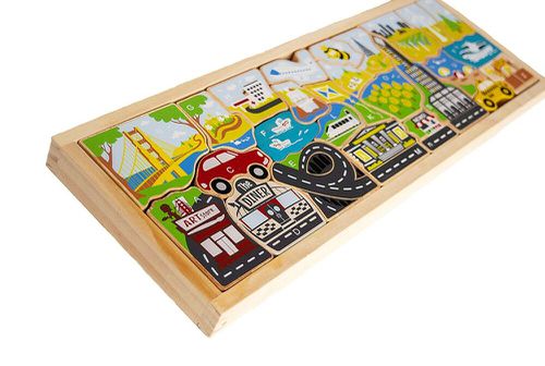 木頭造型玩具 繁華城市 (I2001)