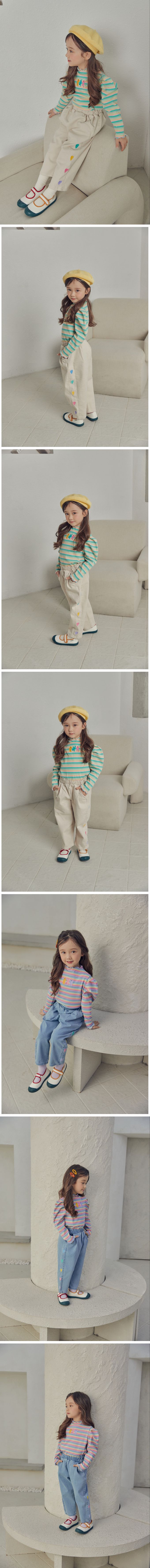 韓國 Mimico - 跳舞小熊彈性公主袖上衣-紫