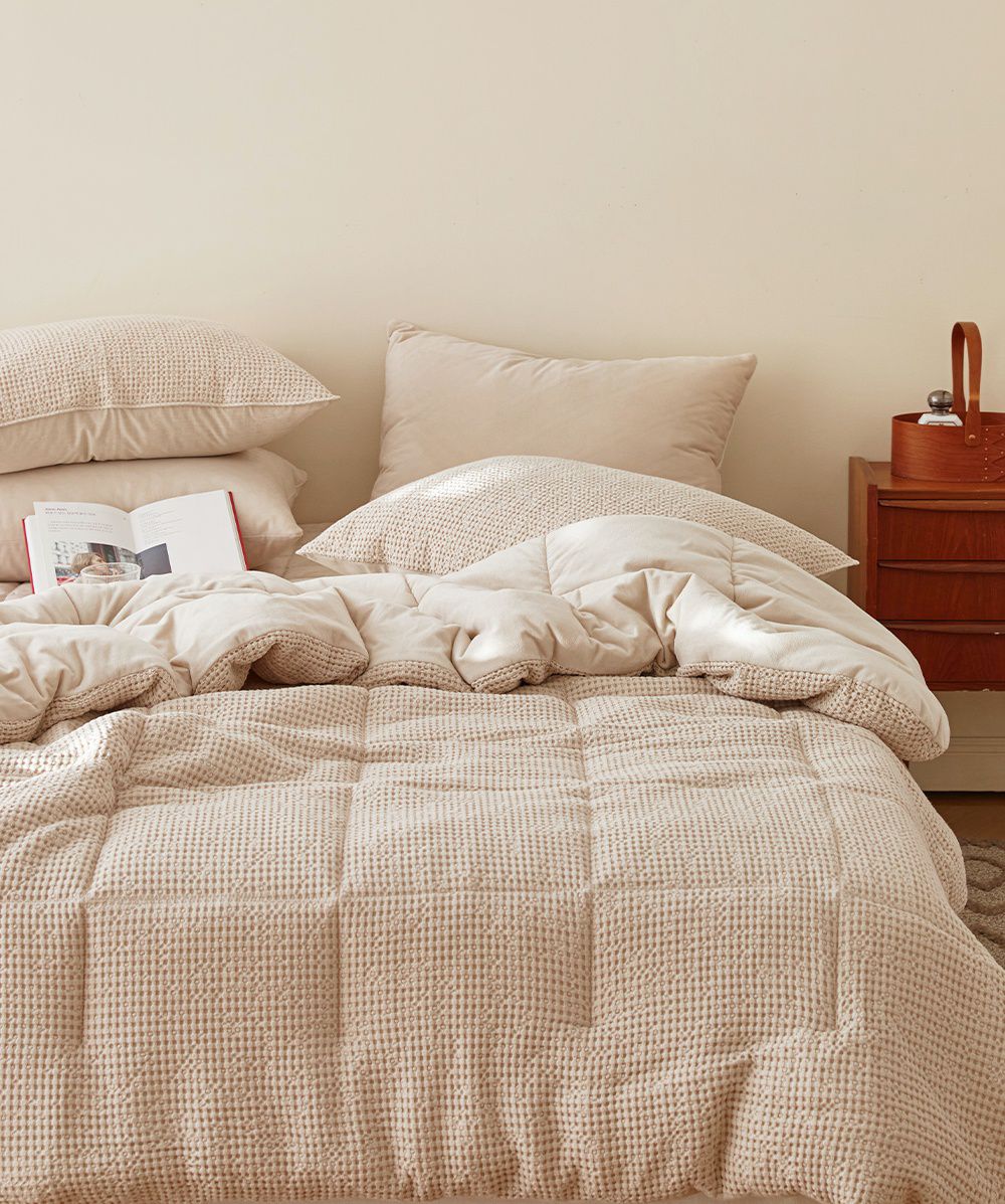 韓國 Maatila - 可水洗天絲莫代爾鬆餅棉被-燕麥