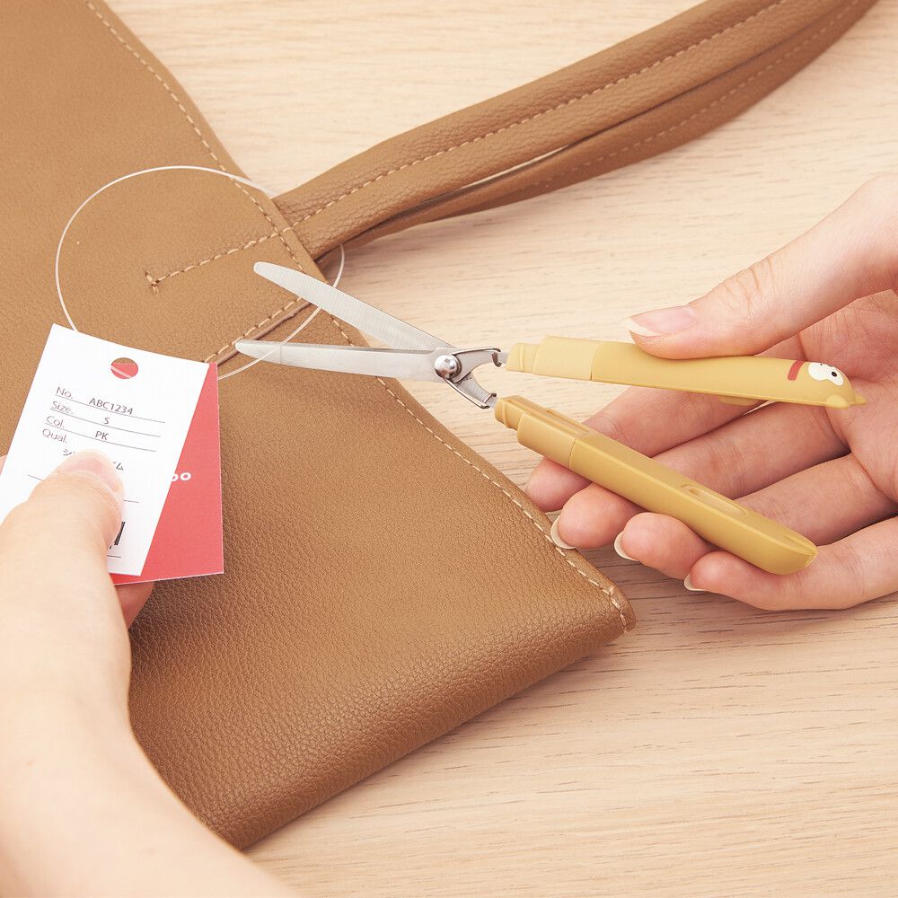 日本文具 LIHIT - 便攜隨身筆式剪刀-黑貓