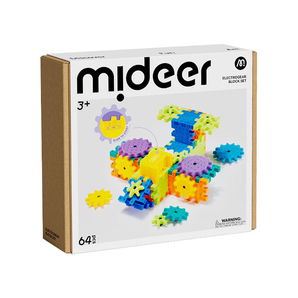 3D立體電動齒輪積木遊戲組(64pcs)