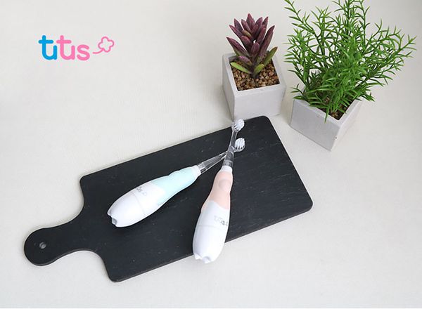 韓國 aguard - TUTUS兔兔兒童電動牙刷-粉色 (3個月～4歲)