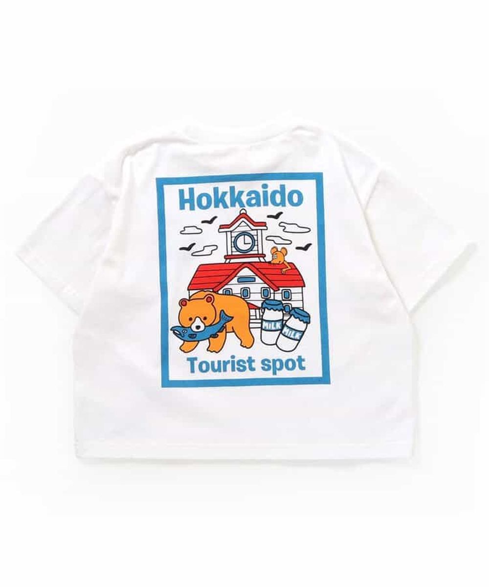 [限量]日本風情印花短袖上衣-札幌時計台-白