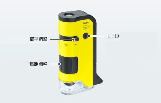 日本 Raymay - 攜帶式隨身顯微鏡-100-250倍率-黃