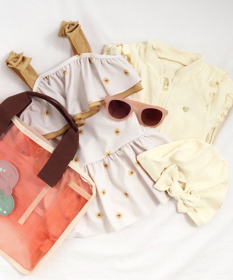 日本 apres les cours - 亮片墜飾防水PVC圓形肩背/手提包-貝殼-水藍