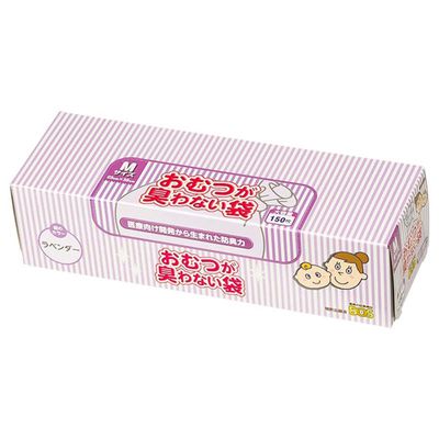 akachan honpo - 尿布防臭袋BOS-M150張-薰衣草色