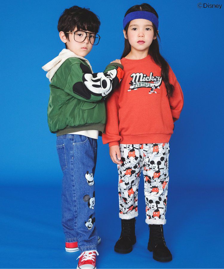 日本 BREEZE - 聯名款 迪士尼印花長袖上衣-米奇復古-黃