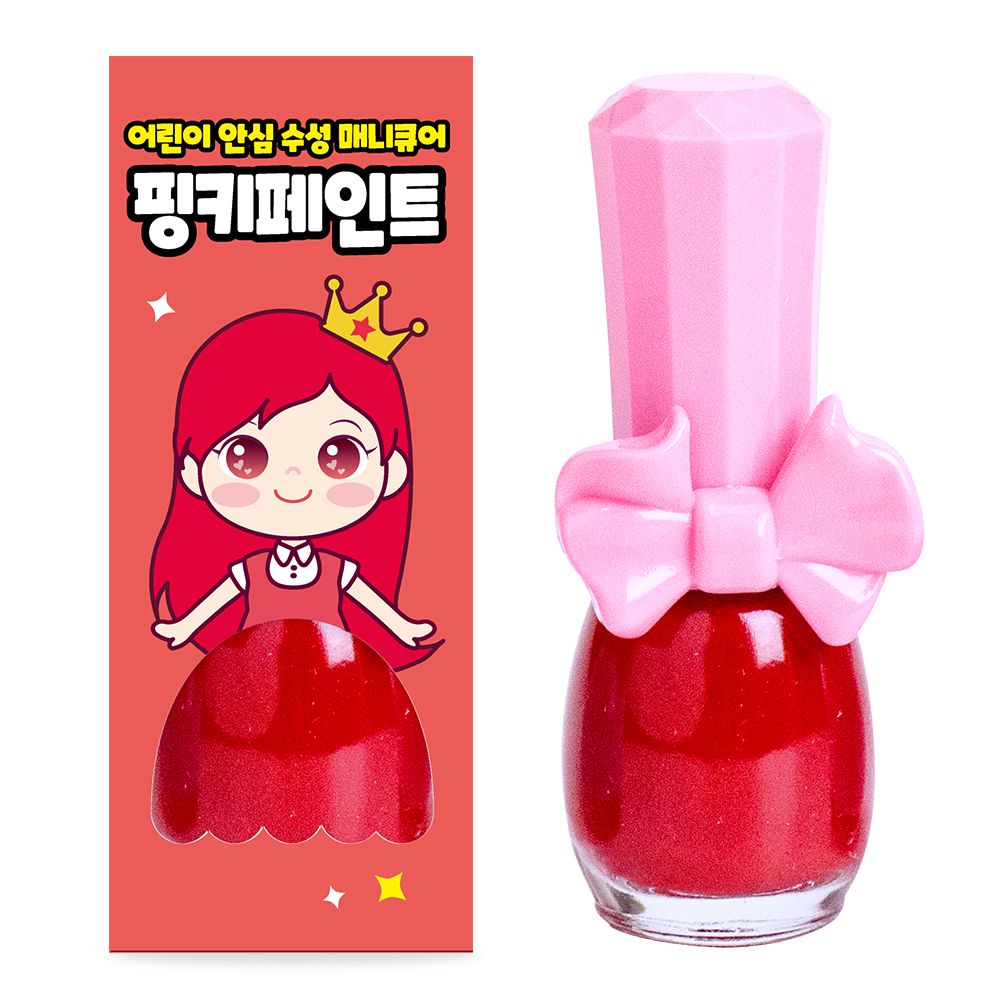 韓國PINKY - 韓國可撕安全無毒指甲油-C04.紅蘋果